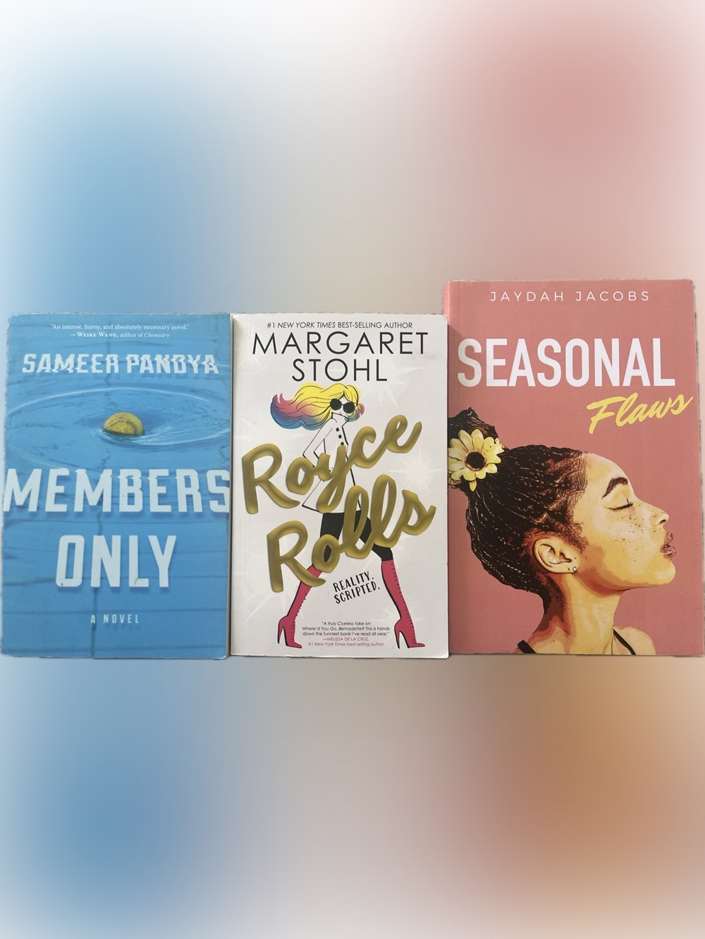 3 Books:  Members Only, Royce Rolls, Seasonal Flaws, NEW